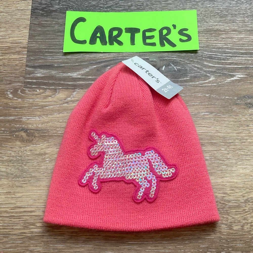 NWT Carter’s Girls 2T-4T Unicorn Knit Hat